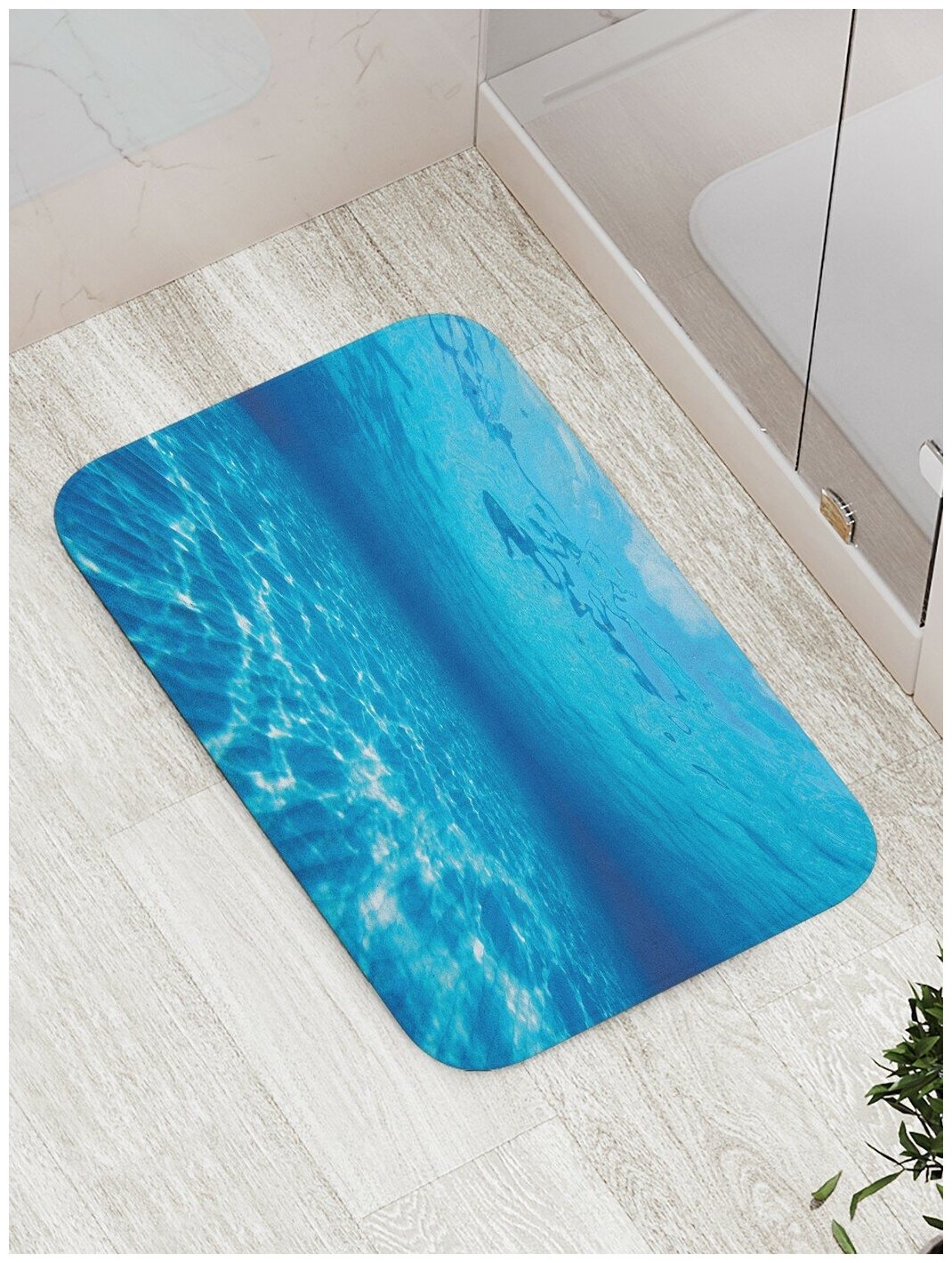 Коврик JoyArty противоскользящий "Чистейшее море" для ванной, сауны, бассейна, 77х52 см