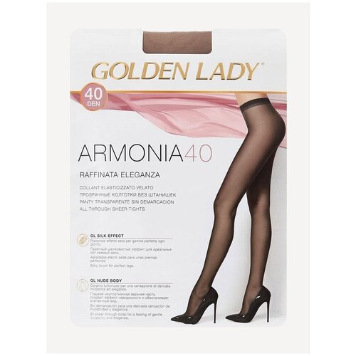 Колготки Golden Lady Armonia, 40 den, размер 4, бежевый колготки sisi 40 den с ластовицей с шортиками без шортиков размер 4 серый