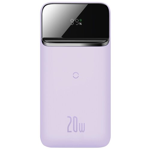 Power Bank 10000 mAh Baseus MagSafe 20W Purple с беспроводной зарядкойбыстрая зарядкапереносное зарядное устройство повербанкпортативная зарядка 300400₽