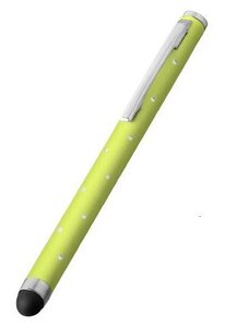 Стилус универсальный / для планшета / для телефона / со стразами зеленый / Ручка стилус с креплением / Сенсорная ручка для смартфона
