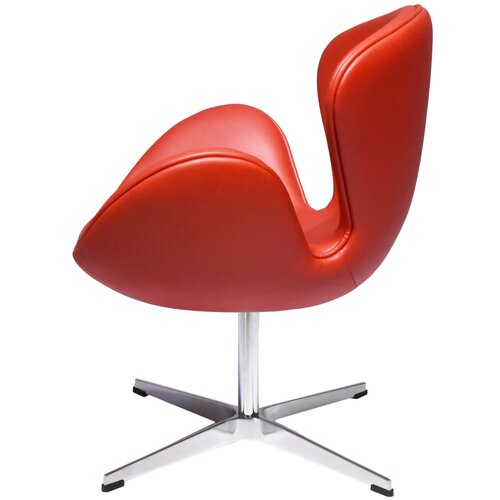 Кресло BRADEXHOME SWAN CHAIR Красный (прессованная кожа)