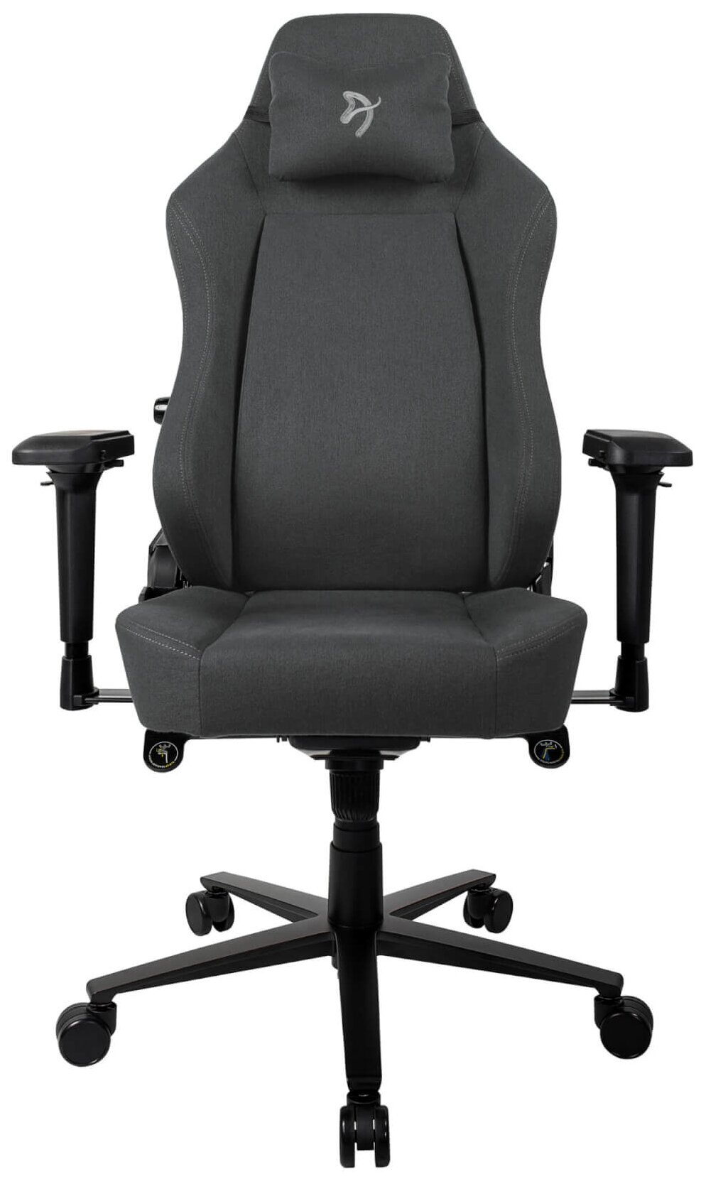 Компьютерное игровое кресло Arozzi Primo Woven Fabric - Black - Grey logo