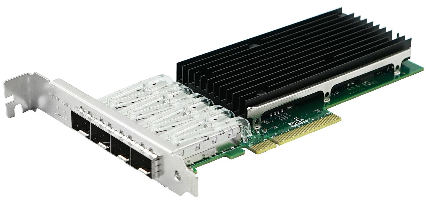 Сетевой адаптер PCIE 10GB FIBER 4SFP+ LREC9804BF-4SFP+ LR-LINK - фото №1