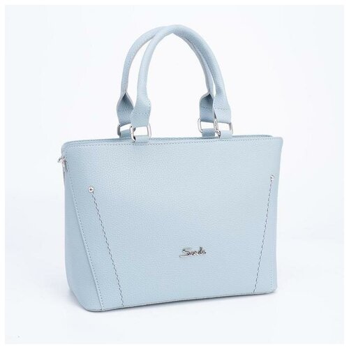 фото Сумка женская, отдел на молнии, наружный карман, длинный ремень, цвет голубой mikimarket