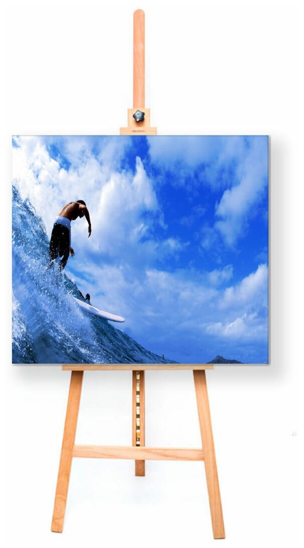 Интерьерная картина Coolpodarok Сёрфинг Сёрфер Море Волна Облака Брызги