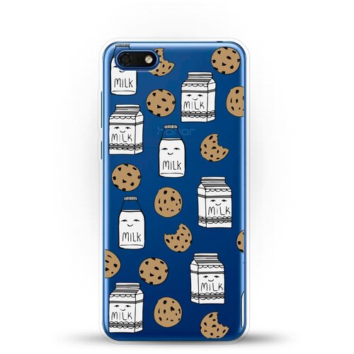 фото Силиконовый чехол молоко и печеньки на huawei y5 prime (2018) andy & paul