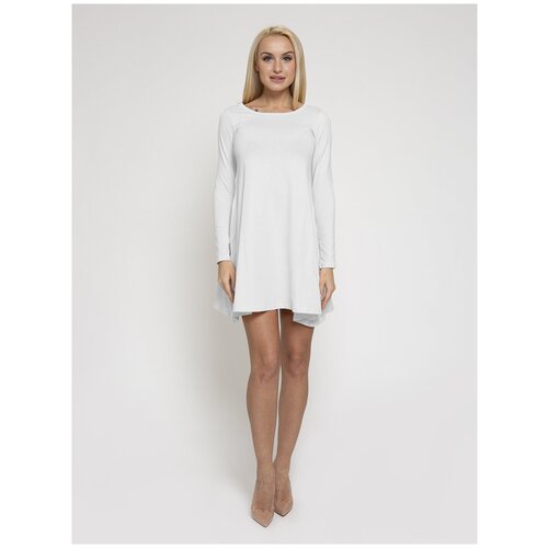 фото Платье lunarable, хлопок, повседневное, полуприлегающее, мини, карманы, размер 48 (l), белый