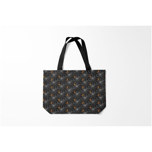 фото Сумка-шоппер / 46х35 см / насекомые / пауки паутина burnettie