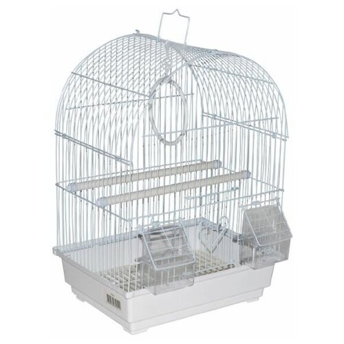 KREDO А100 Клетка для птиц цветная, овальная, комплект 30х23х39 см.