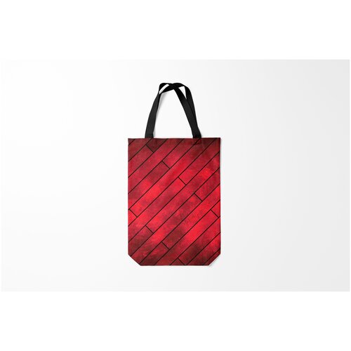 фото Сумка-шоппер / 31х42 см / популярные иллюстрации / текстуры red boards texture burnettie