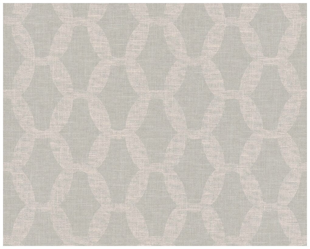 Обои A.S. Creation коллекция Linen Style артикул 36638-3 винил на флизелине ширина 53 длинна 1005 Германия цвет бежевый узор геометрический сетка