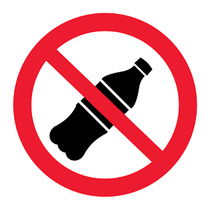 Запрещающий Вход с напитками запрещен