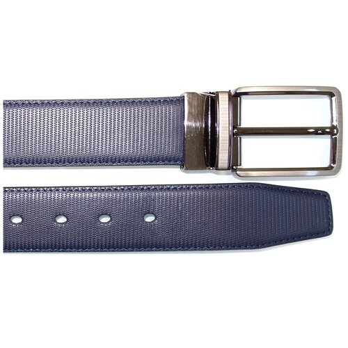 фото Ремень двусторонний 4 см alon z401008 син тисн/черн