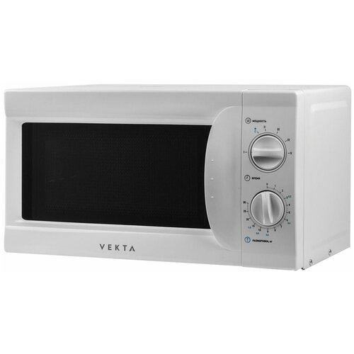 Микроволновая печь VEKTA MS720AHW объем 20 л мощность 700 Вт механическое управление таймер белая цена за 1 шт 771300₽