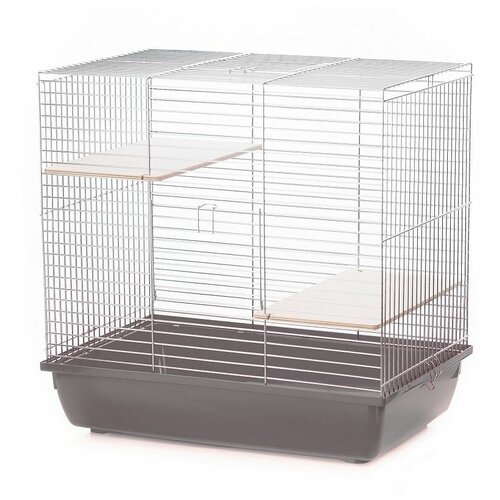 Клетка InterZoo G-077 CHINCHILLA 60 ZINK (580х380х570мм), для грызунов, прут цинк