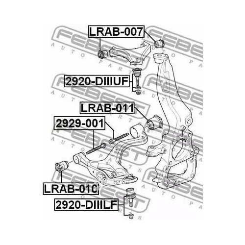 фото Febest 2929001 болт с эксцентриком