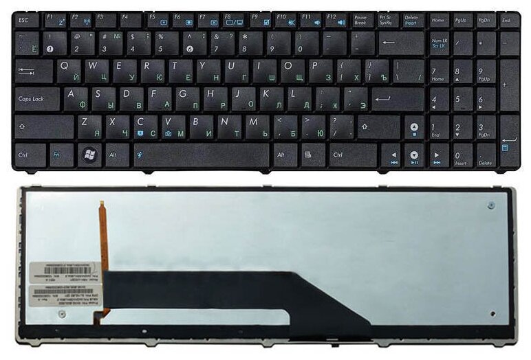 Клавиатура для ноутбука Asus X5DIJ русская черная с подсветкой 2820₽