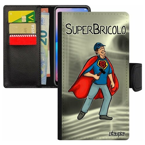фото Чехол книжка на мобильный apple iphone 8, "супермастер" шутка супергерой utaupia
