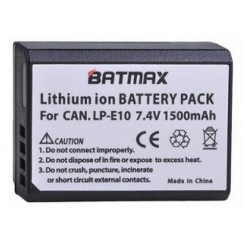 Аккумулятор Batmax LP-E10 для Canon зарядное устройство lp e10 для canon rebel t3 t5 t6 t7 eos 1100d 1200d 1300d cam