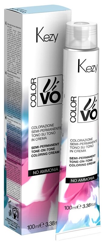 Kezy, Крем-краска Color Vivo No Ammonia 6.51 Темный блондин грецкий орех “тон в тон”, 100 мл