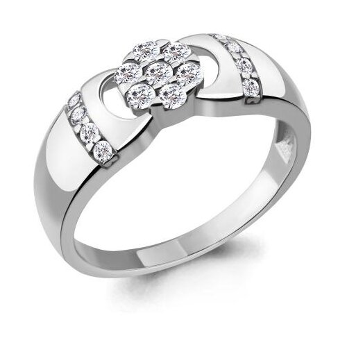 фото Серебряное кольцо aquamarine а68530а с фианитом diamant-online