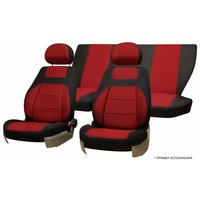 Defly Чехлы на сиденья Lada 2114/2115, 1997-2013, дополнительная боковая поддержка, жаккард черный/красный