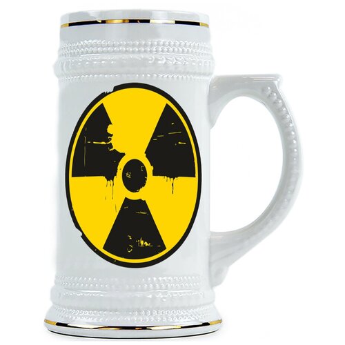 фото Пивная кружка знак радиации drabs