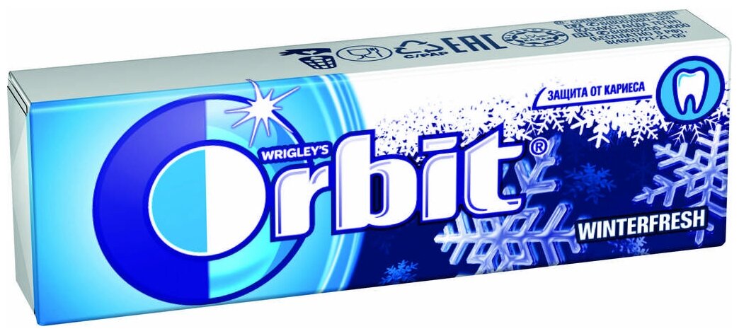 Жевательная резинка Orbit Winterfresh без сахара 13.6 г