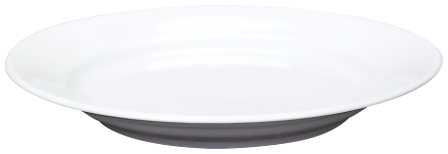 фото Тарелка обеденная дулевский фарфор 20см, белый, гладкий край