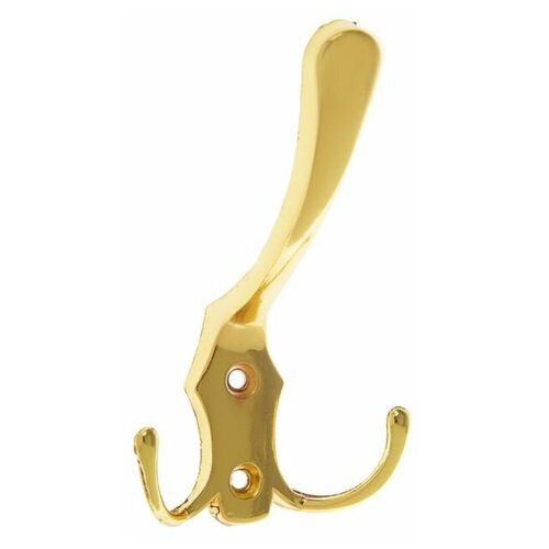 Крючок мебельный KM301GP, трёхрожковый, цвет золото 1866159