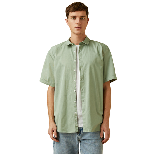 Рубашка с коротким рукавом KOTON MEN, 2YAM61021KW, цвет: GREEN, размер: XL