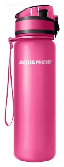Фильтр-бутылка Аквафор Сити, 0.5л, розовый