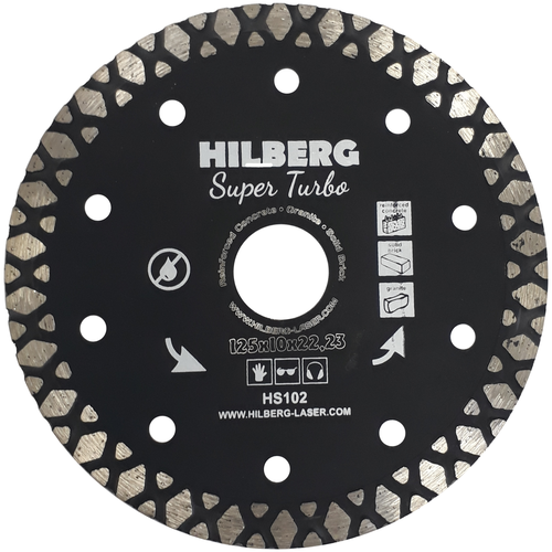 Диск алмазный Hilberg Super Turbo 125*22,23*10 hilberg алмазные диски турбо ультратонкие 125х1 2 hm402