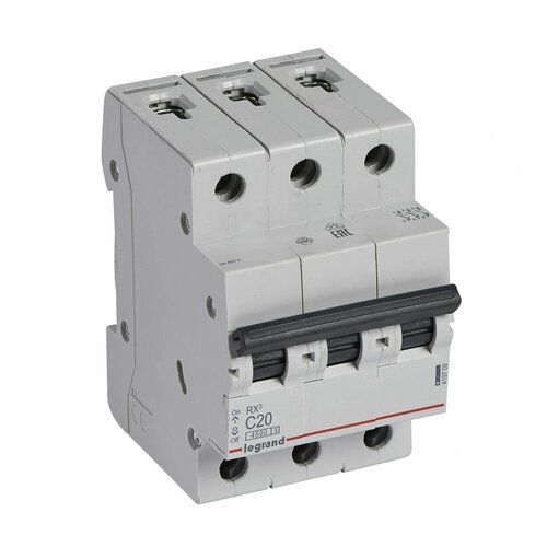 Автоматический выключатель Legrand RX3 3P 20А (C) 4.5кА, 419709