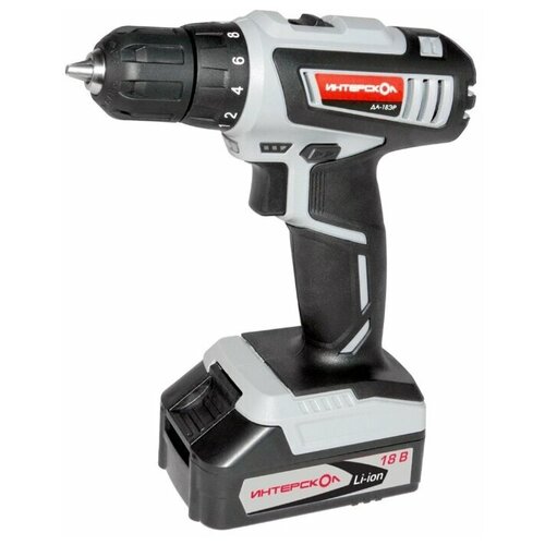 Аккумуляторная дрель-шуруповерт Интерскол ДА-18ЭР 536 Li-Ion 15 Ач 18 В х2 кейс 38 Нм 703600₽