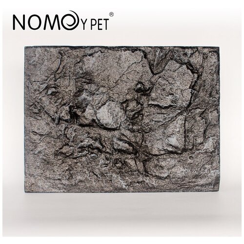 Nomoy Pet Фон рельефный для террариумов камень серый 60х45х3,5