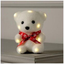 Фигурка Luazon Lighting Медведь в бабочке, 12 см, белый