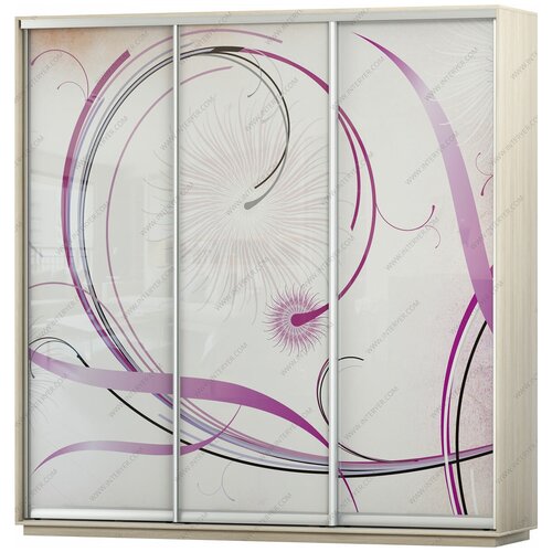 Шкаф-купе Фортуна корпус Байкал Трио 3 с фотопечатью