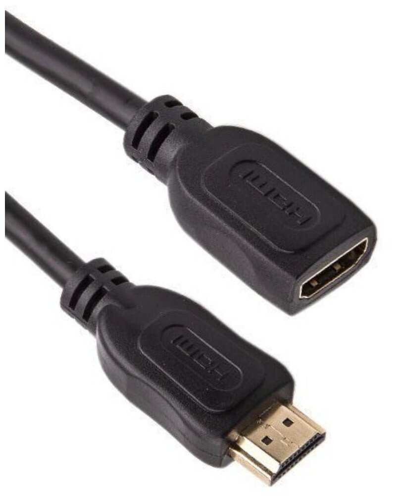 Кабель HDMI 5м TELECOM TCG200MF-5M круглый черный - фото №1