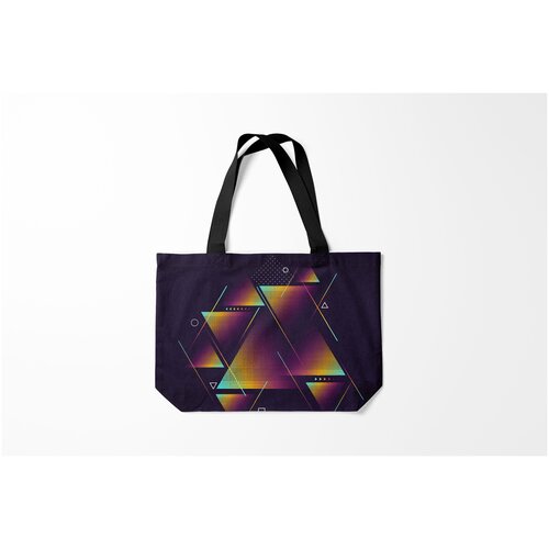 фото Сумка-шоппер / 46х35 см / тренды / геометрия rare burnettie