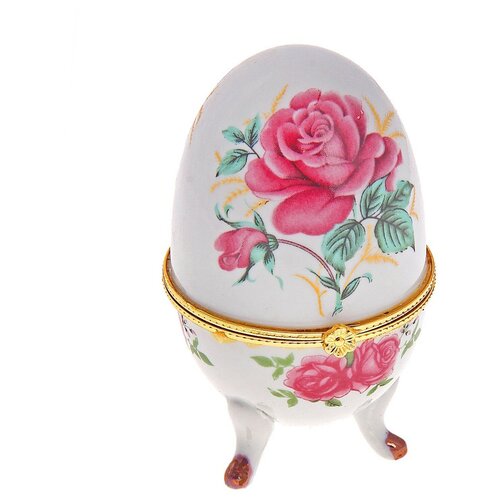 Пасхальное яйцо шкатулка для украшений, керамический сувенир 10 см
