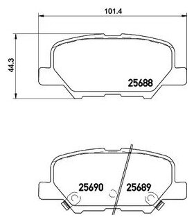 Колодки Тормозные Nao Citroen C4 Aircross / Mazda 6 Estate (Gj Gh) 6 Saloon (Gj Gh) / Mitsubishi HELLA арт. 8db355029-331