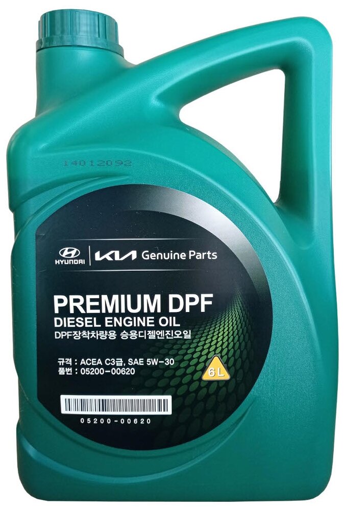 HYUNDAI KIA OIL 0520000620 Premium DPF Diesel 5W30 6L