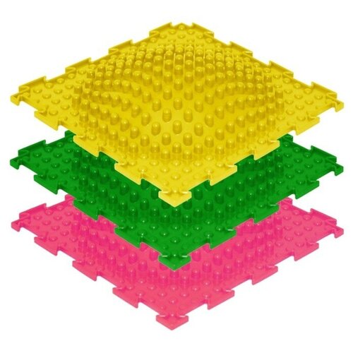 фото Массажный коврик 1 модуль орто. островок жёсткий, цвета микс орто 2708876 yandex market