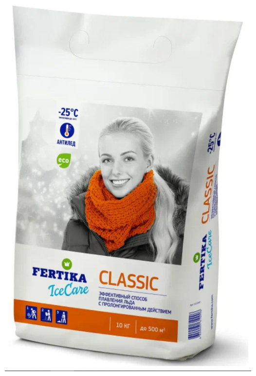 Фертика Антилёд реагент ICECARE CLASSIC (кальций, натрий), 10 кг