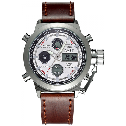 фото Наручные часы amst 3003-1, белый циферблат