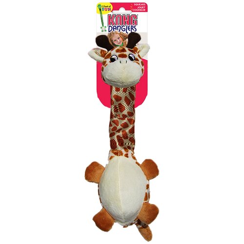 Kong Игрушка для собак Danglers Жираф 62 см с шуршащей шеей, 62см