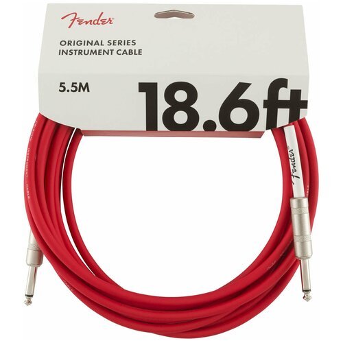 Инструментальный кабель, красный, 18,6 (5,7 м) - FENDER 18.6 OR INST CABLE FRD