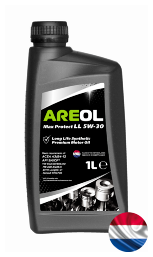 AREOL 5W30AR014 AREOL Max Protect LL 5W-30 (5L)_масло моторное! синт.\ ACEA A3/B4, API SN/CF, MB 229.3/226.5