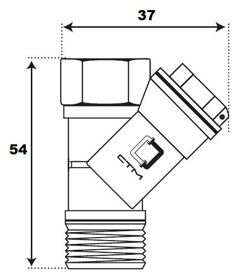 Фильтр сетчатый 1/2" ш/г CTM CBYFMF12